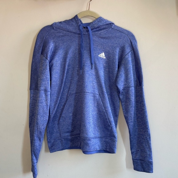 Adidas Blue Hoodie Sweatshirt - Picture 1 of 4